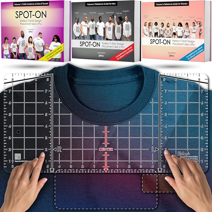 Tshirt Ruler Guide Vinyl Alignment by UrboniT-ShirtRulerGuide