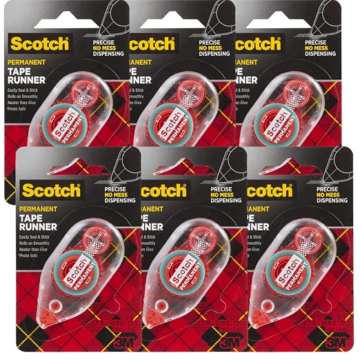 3M 6061 Scotch Double Sided Adhesive Roller Tape Runner, Photo-Safe Adhesive by Unknown
