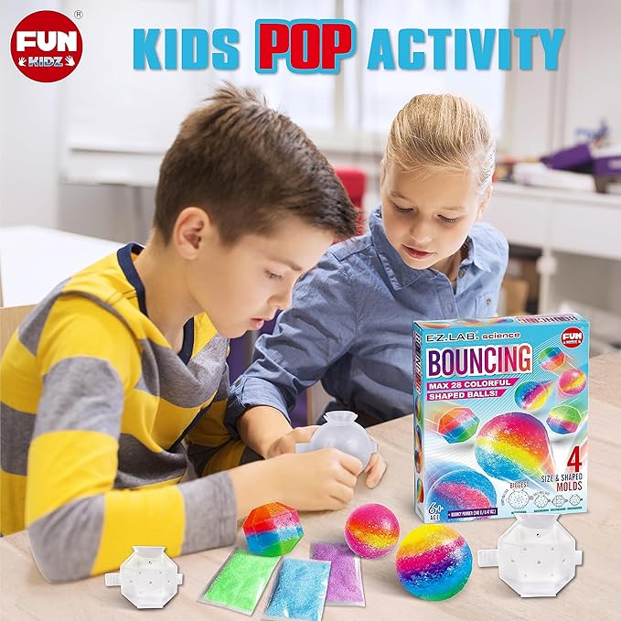 Big Bouncy Ball Kit for Kids, FunKidz DIY Ultimate Magic Bouncy Balls Making - Image 6