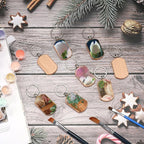 JUXYES 200 PCS Unfinished Wooden Keychain Blanks - Image 6