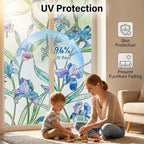 Stained Glass Window Privacy Film, 3D Decorative Window Cling, UV & Heat - Image 3