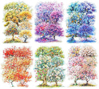 60 Pcs Holographic Floral Tree PET Stickers by Auriicleaf