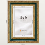 eletecpro 4x6 Vintage Picture Frame, Glass Cover, Horizontal or Vertical - Image 3