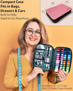 Easy-to-Use Pink Sewing Kit - Image 3
