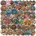 50 Pieces Gears Stickers for Scrapbooking, Self-Adhesive Scrapbooking Punk by Unknown