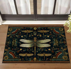 Dragonfly Floral Faux Cashmere Non-Slip Rug 15.7x23.6 Inches, Washable Low Pile - Image 9