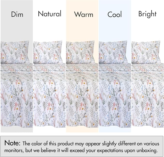 RUVANTI 100% Cotton Sheets – Twin Size Percale Bedding, Cooling & Breathable - Image 7