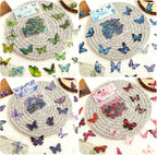 COMNICO 240PCS Butterfly Stickers, PET Waterproof Transparent Colorful Resin - Image 4