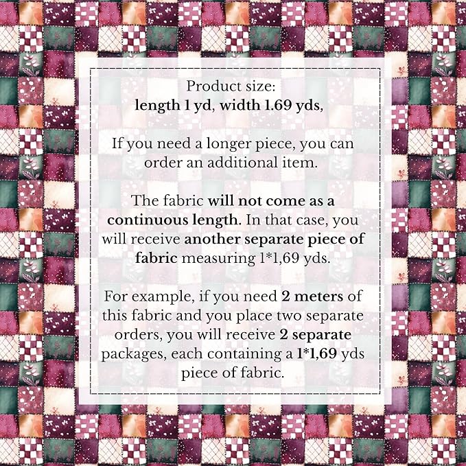 100% Cotton Fabric by the Yard – Turkish Quality Quilting & Sewing Fabric - Image 4