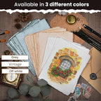 LEATHER VILLAGE Offwhite Deckled Edge Handmade Watercolor Paper 5x7 | 50 Sheets - Image 9