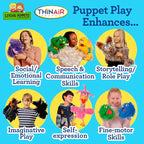 Playful Minds – Living Puppets Furball White Bunny Rabbit Hand Puppet – 14 Inch - Image 4