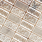 INFUNLY 4pcs Floral Wall Stencil Fern Pattern Reusable Stencil - Image 3
