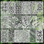 Geometric Texture Stencils for Crafts Reusable 18Pcs Stencils | DIY Art by Unknown