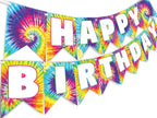 Ink Tie Dye Happy Birthday Banner - Image 3