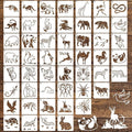 50 PCS Animal Painting Stencils Reusable Animal Stencils by CHHAICHENG