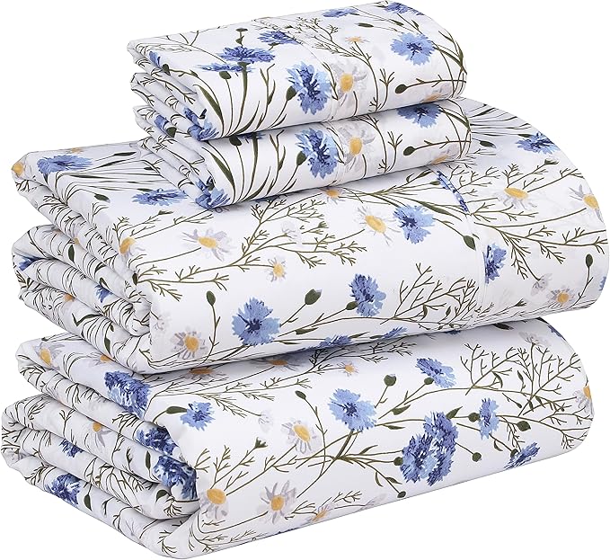 RUVANTI 100% Cotton Sheets – Queen Size Percale Bedding, Cooling & Breathable by Ruvanti