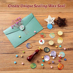 Comealltime Wax Seal Kit with Gift Box, Sealing Wax Warmer, Metallic Pen - Image 6