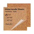 2 PCS 8 x 8 inch Glitter Colored Plexiglass Acrylic Sheets by gdhwcxl