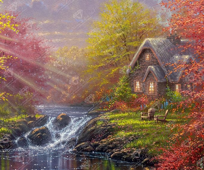 DIAMOND ART CLUB Golden Cabin Dreams Diamond Painting Kit, Fun DIY Crafts by DIAMONDARTCLUB