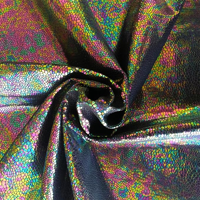 Generic Snake Skin HOLOGRAM 4-Way STRETCH Nylon-Spandex Foil Fabric 58/60"" Wide by Unknown