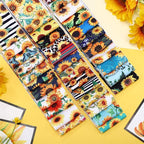 Kingdder 70 Pcs Sunflower Jelly Fabric Quilting Strips, 2.55 Inch Precut Cotton - Image 3