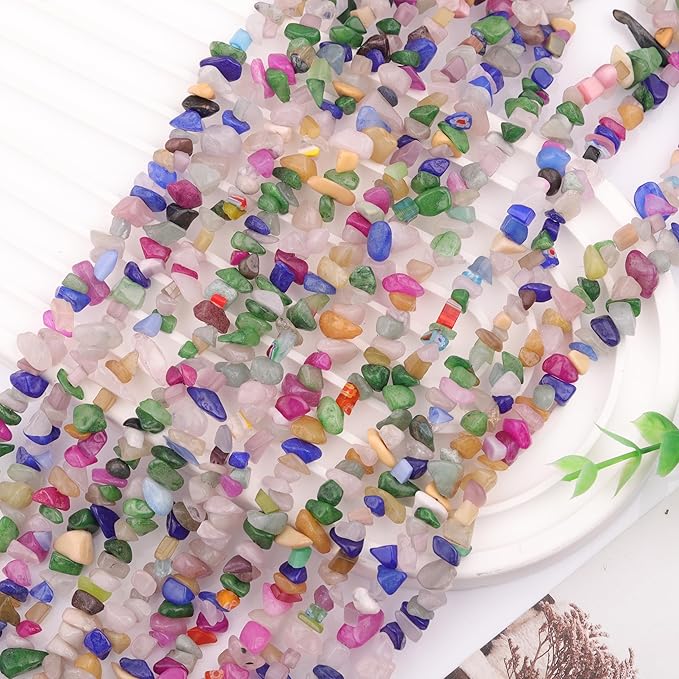 200 Pcs Crystal Chip Beads for Jewelry Making 5-8mm Multicolor Jade | Natural by DQJRJTJewelryMakingCraftsSupplies