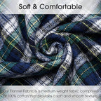 Pico Textiles 3 Yards Bolt Green and Blue Tartan Plaid Flannel Fabric - Image 2