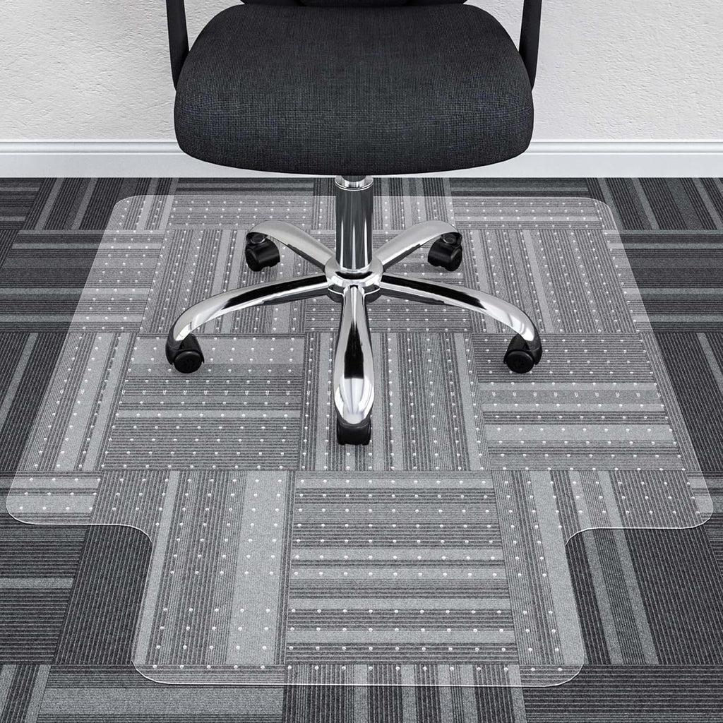 Large Chair Mat for Carpet, Easy Glide Plastic Carpet Floor Protector Mat for Office Chairs for Work & Home