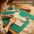 ArtAt Self Healing Cutting Mat: 24 x 36 inch Green Large 5-Ply Double-Sided - Image 4
