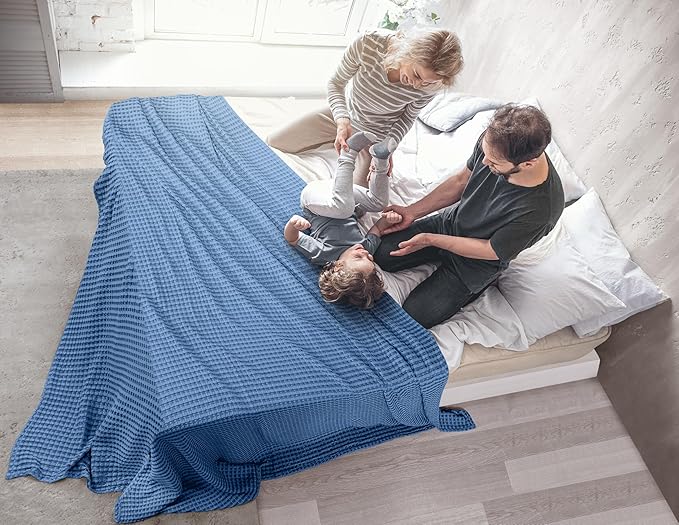 Utopia Bedding 100% Cotton Waffle Weave Blanket King Size - Image 7