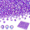 BONNY BOXX 1000pcs 6mm Acrylic Faceted Round Crystal Beads Transparent Purple by BONNY+BOXX