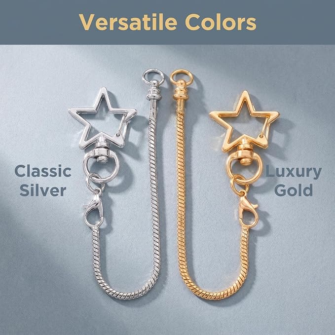 10PCS Beadable Keychain Bars Mixed Color Chain Keychains Key Chain Making Kit - Image 8