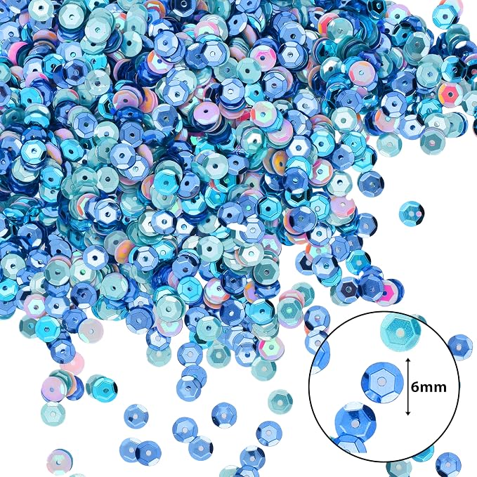 Mandala Crafts 6mm Cup Round Pastel Sequins - Image 3