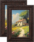 eletecpro 5x7 Vintage Picture Frame, Glass Cover, Horizontal or Vertical by eletecpro