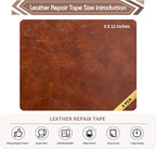 KING MOUNTAIN Leather Repair Patch, 2 Packs 9 x 11 Inches self Adhesive Leather - Image 4