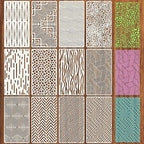 Geometric Texture Stencils for Crafts Reusable 12Pcs Stencils | DIY Art by Unknown