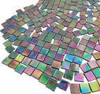1.1 LB Ice Jade Mosaic Tiles, 0.59“ Square Glass Mosaic Pieces - Image 3