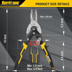 HURRICANE 10 Inch Aviation Tin Snips, Cr-Mo Aviation Snips - Image 4