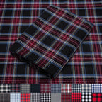 Pico Textiles 4 Yards Bolt Red and Black Tartan Plaid Flannel Fabric by PicoTextiles