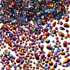 1200Pcs Crystal Gems for Crafts Mix Sizes Flatback Rhinestone Acrylic AB by Jyukan