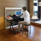 Yaheetech Adjustable Drafting Table Art Desk, Storage Drawers & Stool - Image 4