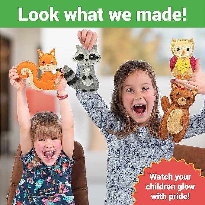 Craftorama Sewing Kit for Kids, Fun and Educational Animal Craft Set for Boys - Image 6