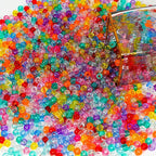 1000+pcs Glitter Pony Beads Bulk, Acrylic 9mm Large Plastic Bead - Image 7