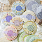 300Pcs Scrapbook Supplies Kit, Round Edge Colorful Textured Embossed Rice - Image 8