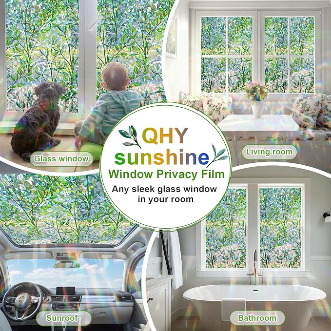 Window Privacy Film Stain Glass Window Film Rainbow Window Film Window clings - Image 6
