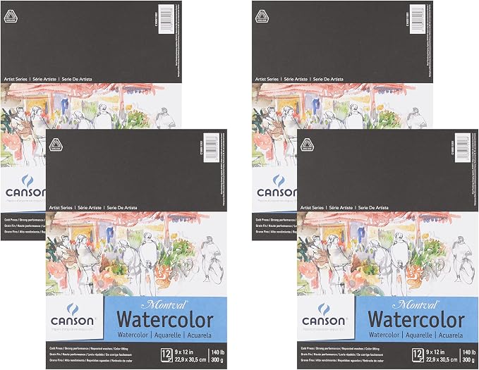 Canson Artist Series Montval Watercolor Paper, Foldover Pad, 9x12 inches by Unknown