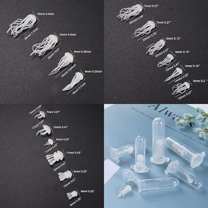 Woohome 20 PCS 3D Mini Jellyfish Mini Whale Resin Mould Filler Resin Casting - Image 7