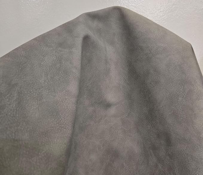Gray 2 Tone Nubuck Suede Faux Vegan Peta-Approved Leather Synthetic Pleather 1 - Image 3