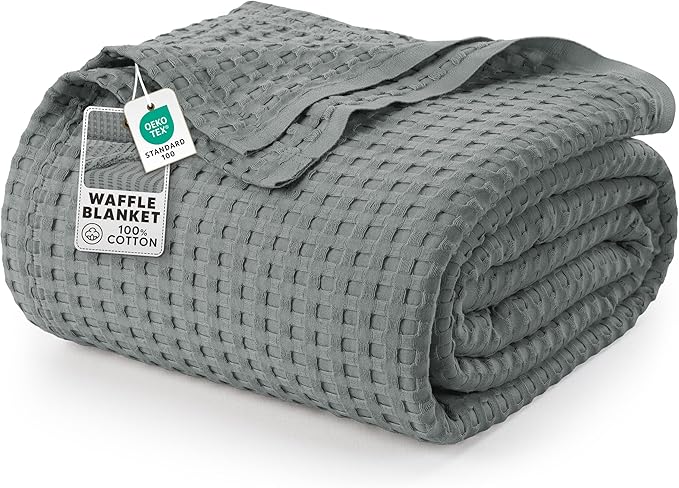 Utopia Bedding 100% Cotton Waffle Weave Blanket Big Size by UTOPIABEDDING