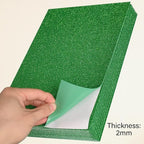 SALEMAR Green Sticky Glitter Foam Sheets - Image 2